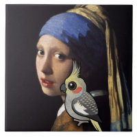 Girl with a Pearl Cockatiel