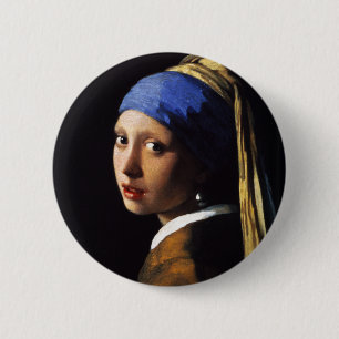 Girl with a Pearl Earring 6 Cm Round Badge