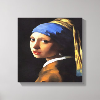 Girl with a Pearl Earring After Johannes Vermeer Canvas Print