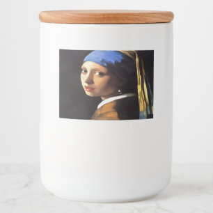 Girl with a Pearl Earring After Johannes Vermeer Food Label