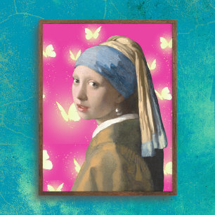 Girl with a Pearl Earring Altered Art Poster
