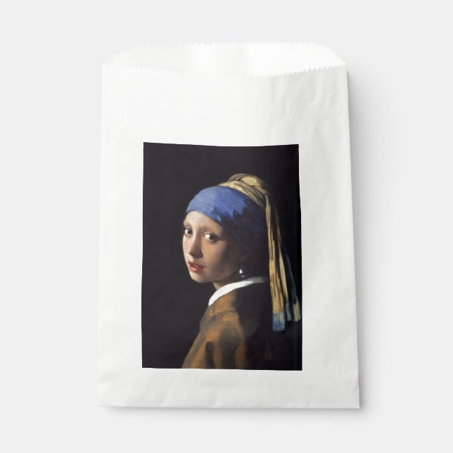 Girl With A Pearl Earring by Johannes Vermeer Favour Bags (Front)