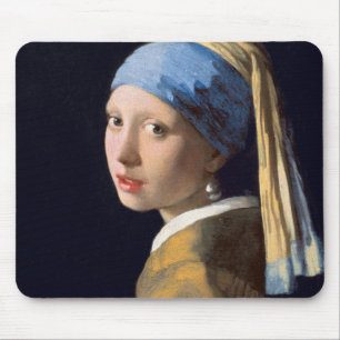 Girl With A Pearl Earring By Johannes Vermeer Mouse Mat
