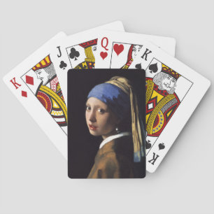 Girl With A Pearl Earring by Johannes Vermeer Playing Cards