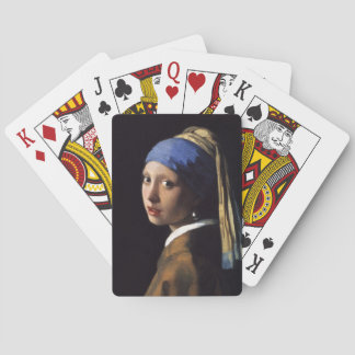 Girl With A Pearl Earring by Johannes Vermeer Playing Cards