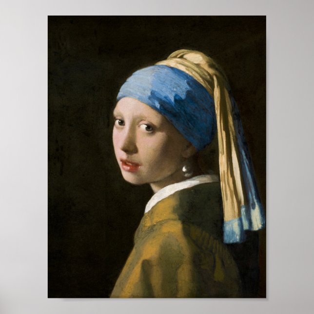 Girl with a Pearl Earring by Johannes Vermeer Poster (Front)