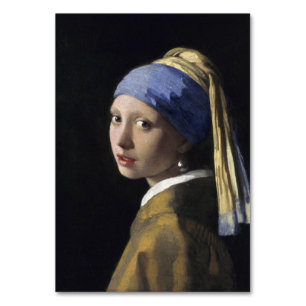Girl with a Pearl Earring by Johannes Vermeer Table Number