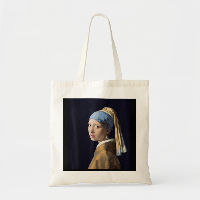 Girl with a Pearl Earring by Johannes Vermeer Tote Bag (Front)