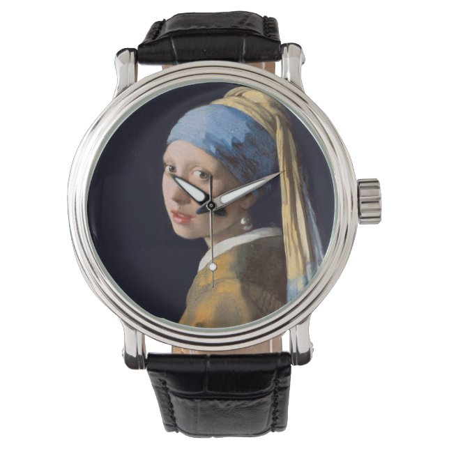 Girl With A Pearl Earring By Johannes Vermeer Watch (Front)