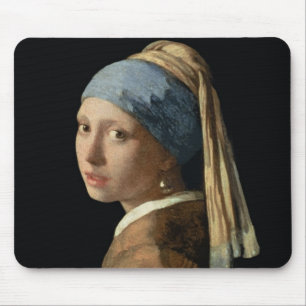 Girl with a Pearl Earring, c.1665-6 (oil on canvas Mouse Mat