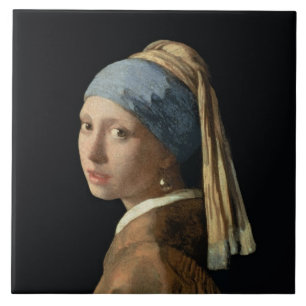 Girl with a Pearl Earring, c.1665-6 (oil on canvas Tile