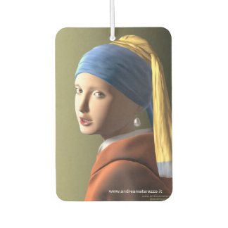Girl with a pearl earring car air freshener