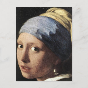 Girl With a Pearl Earring (detail) Postcard