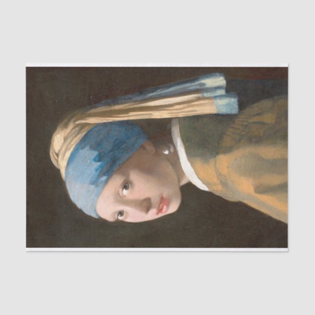 Girl with a Pearl Earring Famous Painting Tissue Paper (Front)