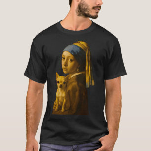 Girl with a Pearl Earring & Ginger Cat T-Shirt