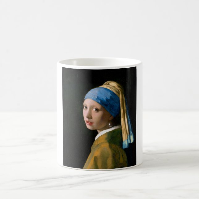 Girl with a Pearl Earring, Johannes Vermeer, 1665 Coffee Mug (Center)
