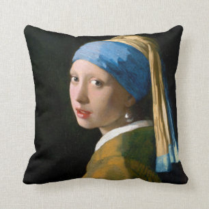 Girl with a Pearl Earring, Johannes Vermeer, 1665 Cushion