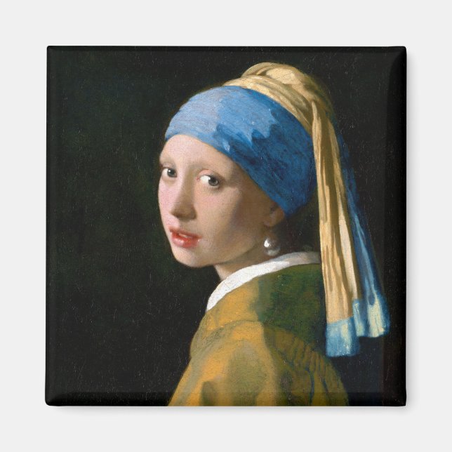 Girl with a Pearl Earring, Johannes Vermeer, 1665 Magnet (Front)