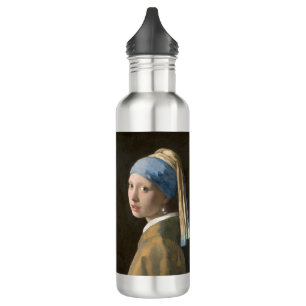 Girl with a Pearl Earring-Johannes Vermeer Art 710 Ml Water Bottle