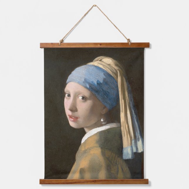 Girl with a Pearl Earring-Johannes Vermeer Art Hanging Tapestry (Front)