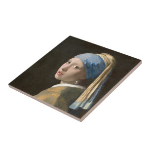 Girl with a Pearl Earring-Johannes Vermeer Art Tile