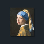 Girl with a Pearl Earring | Johannes Vermeer | Canvas Print<br><div class="desc">Girl with a Pearl Earring is a 1665 painting by Johannes Vermeer.</div>