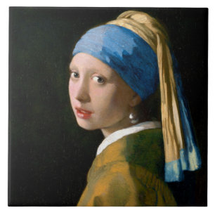 Girl with a Pearl Earring, Johannes Vermeer Tile
