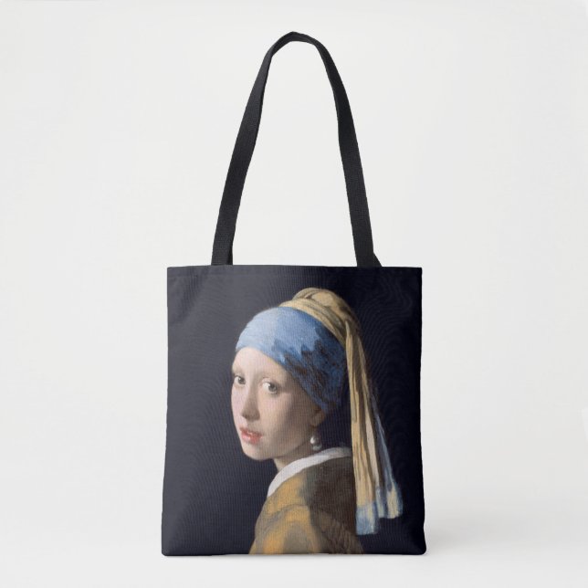 Girl with a Pearl Earring-Johannes Vermeer Tote Bag (Front)