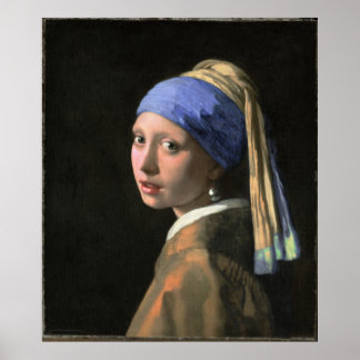 Girl with a Pearl Earring K. Orooj Profoundism Poster