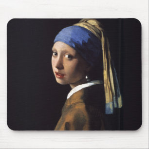 Girl with a Pearl Earring Painting by Vermeer Mouse Mat
