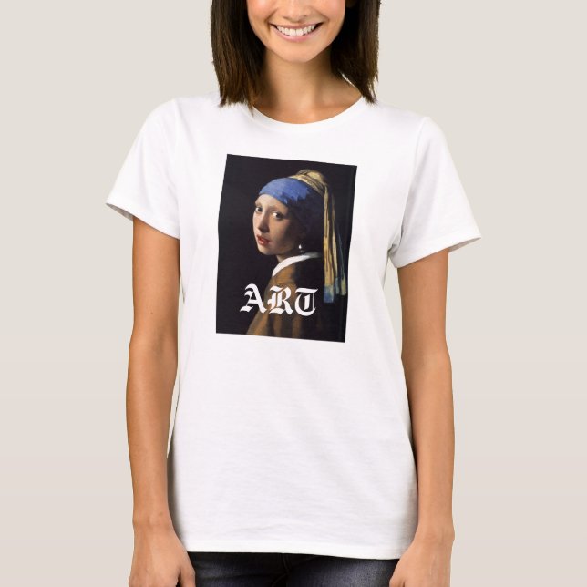 Girl with a Pearl Earring Painting T-Shirt (Front)