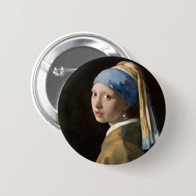 Girl with a Pearl Earring Party Decorations 6 Cm Round Badge (Front & Back)