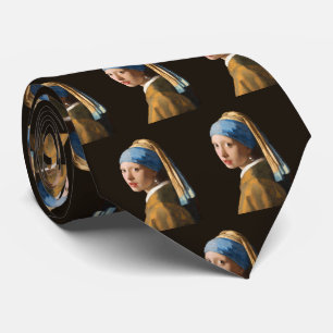 Girl with a Pearl Earring Portrait Painting Tie