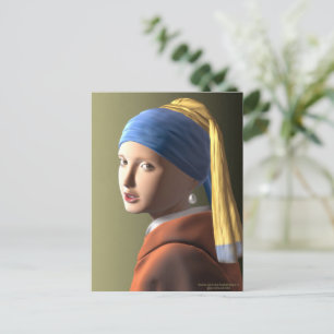 Girl with a pearl earring  postcard