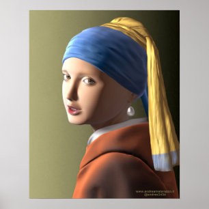 Girl with a pearl earring poster