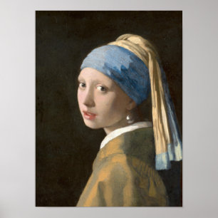 Girl with a pearl earring poster