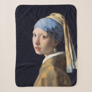 Girl with a Pearl Earring Sherpa Blanket