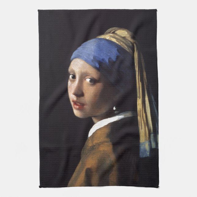 Girl With a Pearl Earring Tea Towel (Vertical)