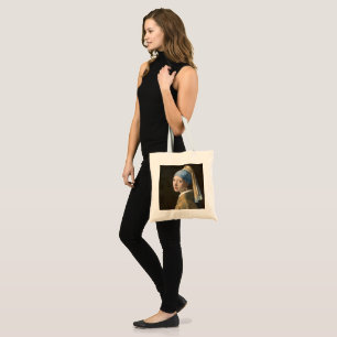 Girl with a pearl earring tote bag