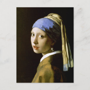 Girl with a Pearl Earring Vermeer Fine Art Postcard