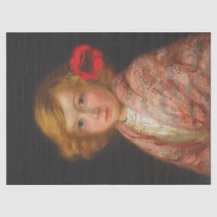 Girl With a Red Flower in Her Hair Tissue Paper