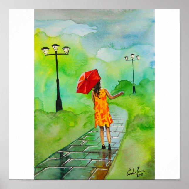 GIRL WITH A RED UMBRELLA POSTER (Front)