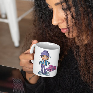 Girl With A Stereo Coffee Mug