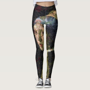 Girl With A Strawberry Earring Fine Art Spoof  Leggings