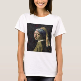 Girl With A Strawberry Earring Fine Art Spoof  T-Shirt