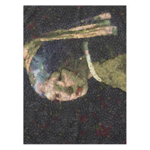 Girl With A Strawberry Earring Fine Art Spoof Tablecloth