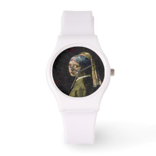 Girl With A Strawberry Earring Fine Art Spoof  Watch