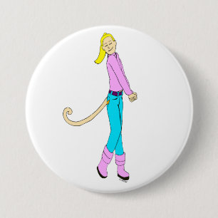 girl with a tail 7.5 cm round badge