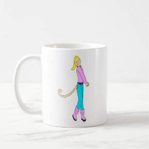 girl with a tail  coffee mug