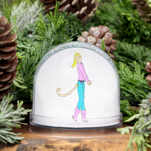 girl with a tail snowglobe
